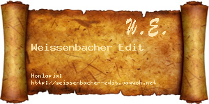 Weissenbacher Edit névjegykártya